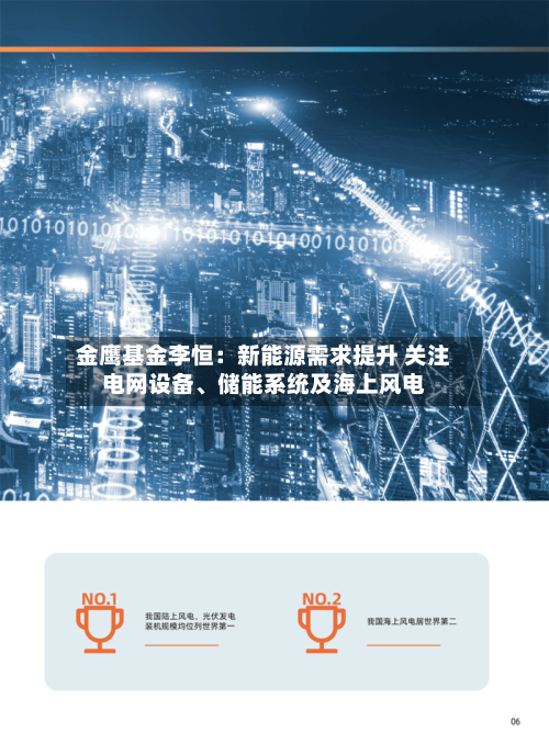 金鹰基金李恒：新能源需求提升 关注电网设备、储能系统及海上风电-第3张图片