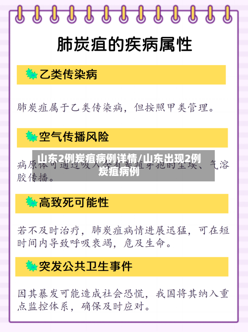 山东2例炭疽病例详情/山东出现2例炭疽病例-第2张图片