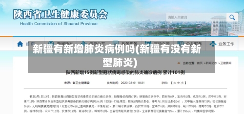 新疆有新增肺炎病例吗(新疆有没有新型肺炎)